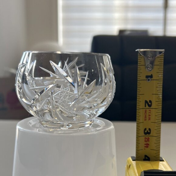 Bohemian Handmade Pinwheel Crystal Creamer, Sugar Bowl & Tray! - Picture 8 of 16